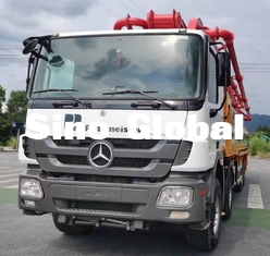 شاحنة ديزل مستعملة Putzmeister Concrete Pump M56-5 148M³ / H مع 5 أقسام