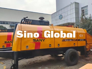 HBT6013 Sany تستخدم مضخة الخرسانة المثبتة على مقطورة 90KW S Valve Type