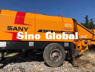 HBT6013 ساني تستخدم مضخة الخرسانة المثبتة على مقطورة 90KW S Valve Type