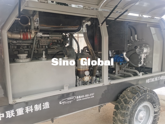 مضخة خط المقطورة اليدوية الثانية 174KW قوة S Valve Type HBT80.16.174RSU