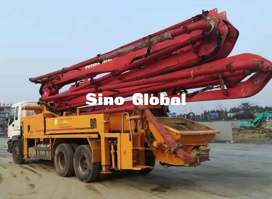 ديزل مستعملة بوتزميستر Concrete Pump Pump 37M 4 فقاعة 287KW قوة