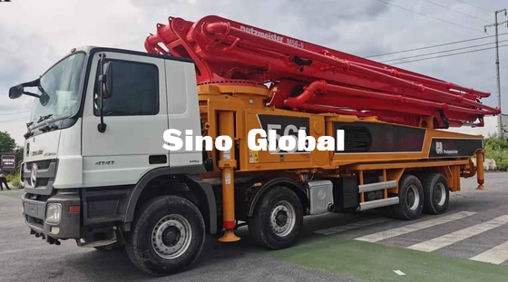 شاحنة ديزل مستعملة Putzmeister Concrete Pump M56-5 148M³ / H مع 5 أقسام