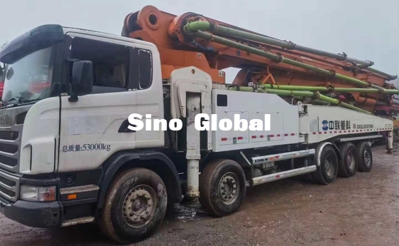 Zoomlion 63M شاحنة مضخة الخرسانة المستعملة مع شاسيه سكانيا مع موديل 2013