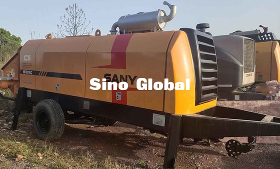 مضخة مقطورة خرسانة صفراء مستعملة HBT8018C ساني 180kw 2200rpm