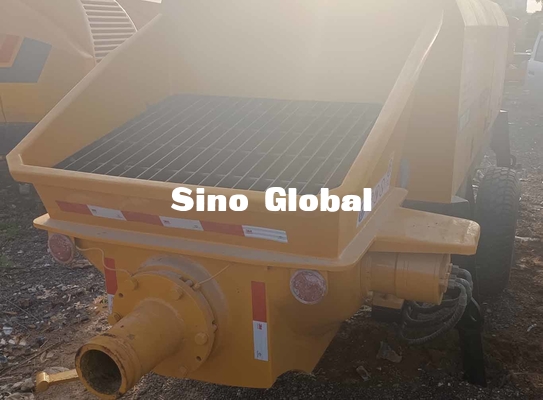 مضخة مقطورة خرسانة صفراء مستعملة HBT8018C ساني 180kw 2200rpm