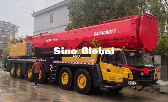 ساني SAC4000T7 مستعملة شاحنة كرين 400T سعة 80 كم / ساعة سرعة السفر