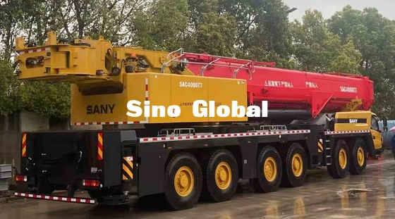 ساني SAC4000T7 مستعملة شاحنة كرين 400T سعة 80 كم / ساعة سرعة السفر