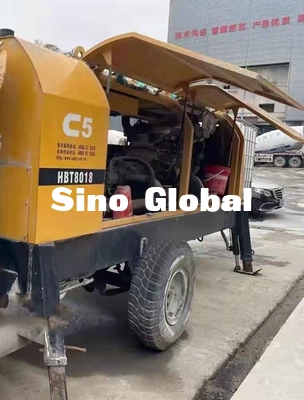 ساني HBT8018 C5 مستعملة مضخة مقطورة خرسانة 180kw S Valve Type