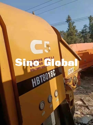 الديزل مستعملة مضخة الخرسانة مقطورة ساني HBT8018C 180kw الطاقة المقدرة