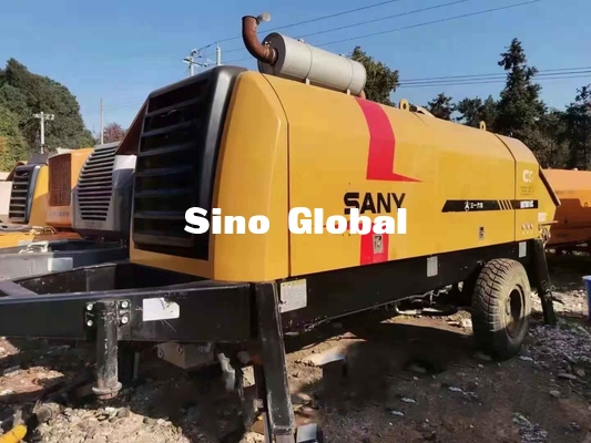 الديزل مستعملة مضخة الخرسانة مقطورة ساني HBT8018C 180kw الطاقة المقدرة